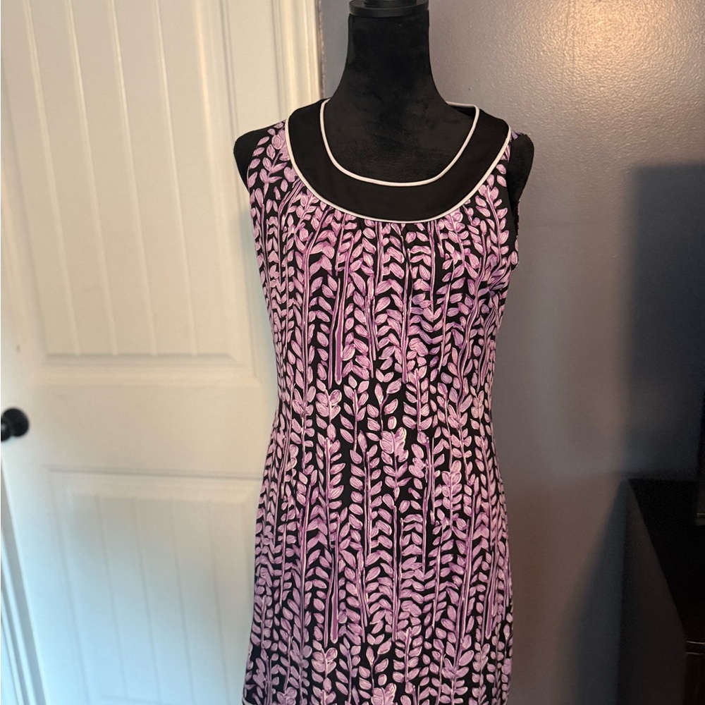 Essentials Pink and Black Midi Dress